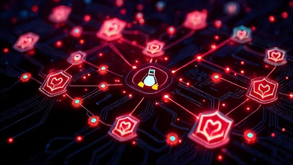 Red cibernética futurista y segura