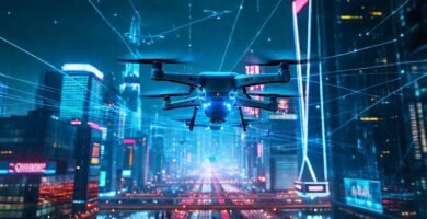 Ciudades futuristas: tecnología brillante y omnipresente