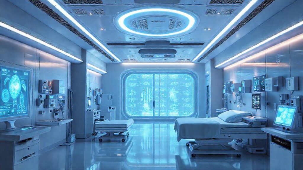 Hospital futurista: tecnología y calma integradas