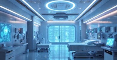 Hospital futurista: tecnología y calma integradas