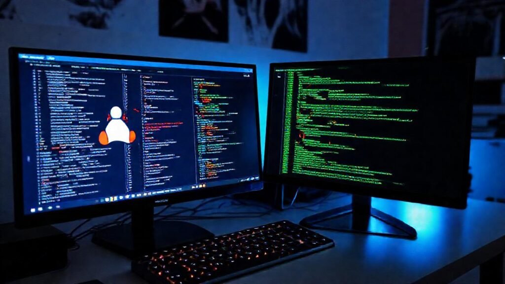 Un escritorio técnico moderno y limpio