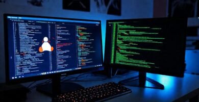 Un escritorio técnico moderno y limpio