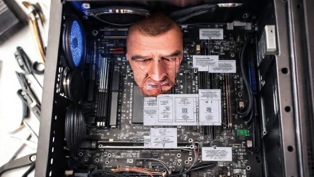 Técnico frustrado descompone la placa base