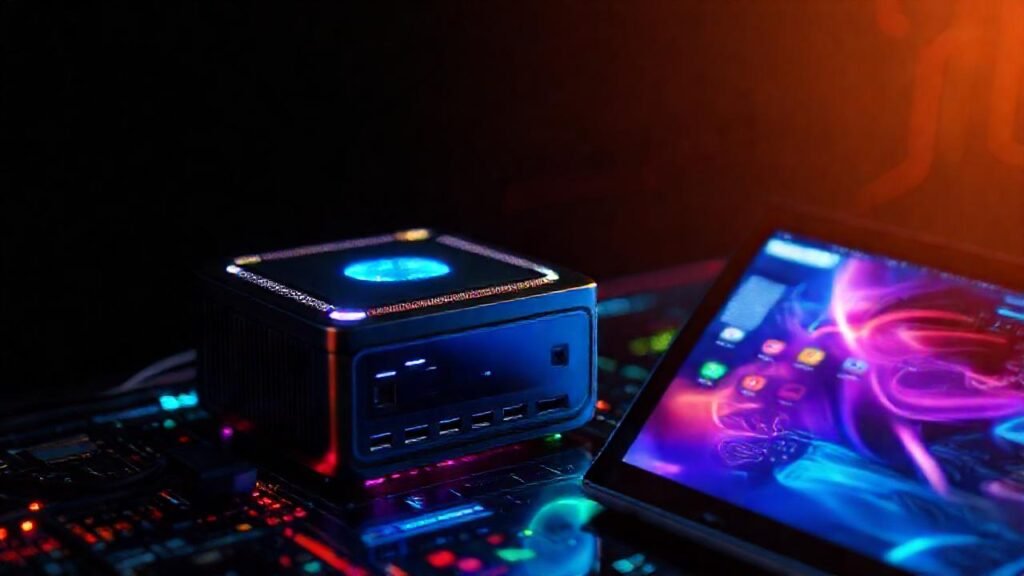 Un PC mini futurista y brillante