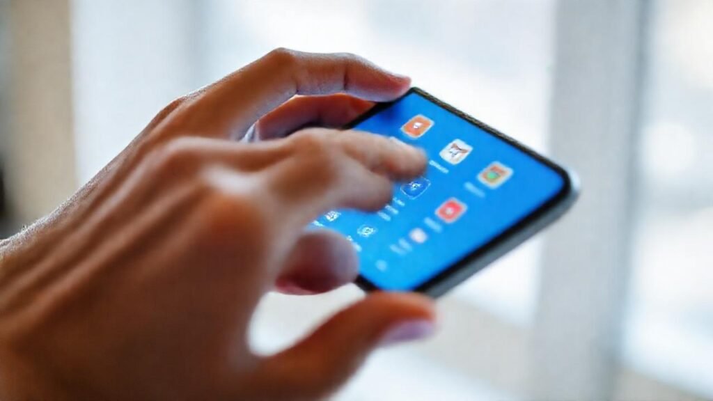 Manos y pantalla capturan tutorial moderno