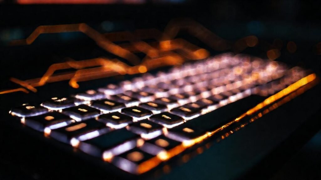 Teclado futurista emite luz minimalista