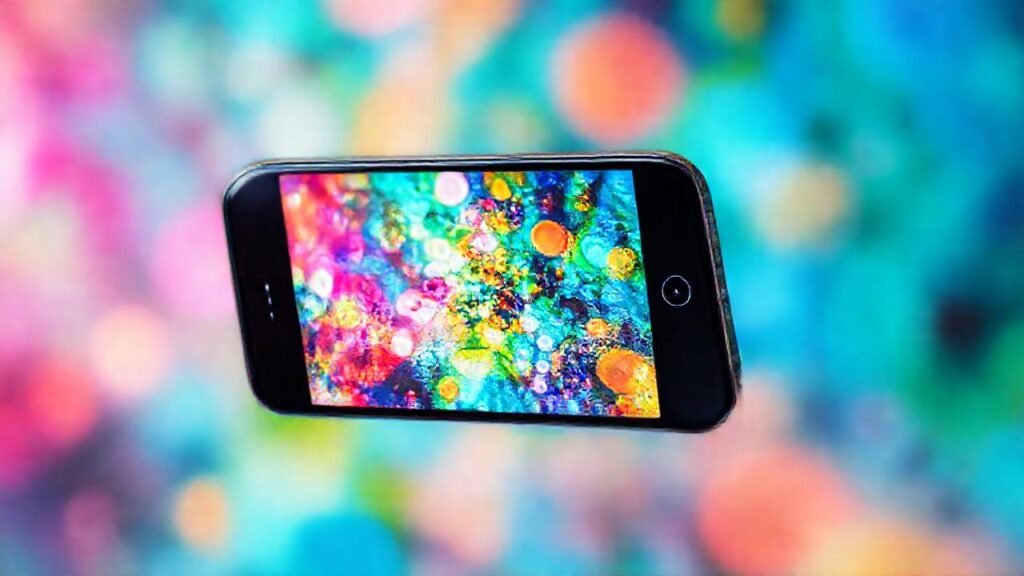 El smartphone crea fotos artísticas vibrantes