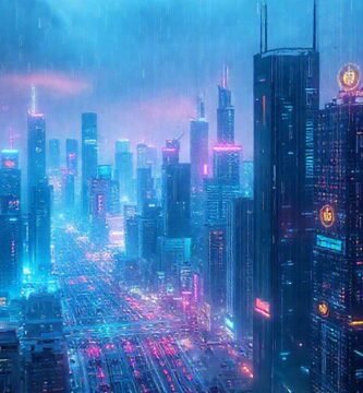 Ciudad futurista digital