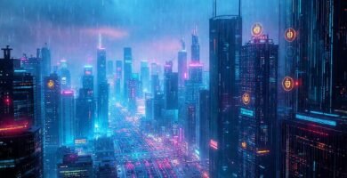 Ciudad futurista digital