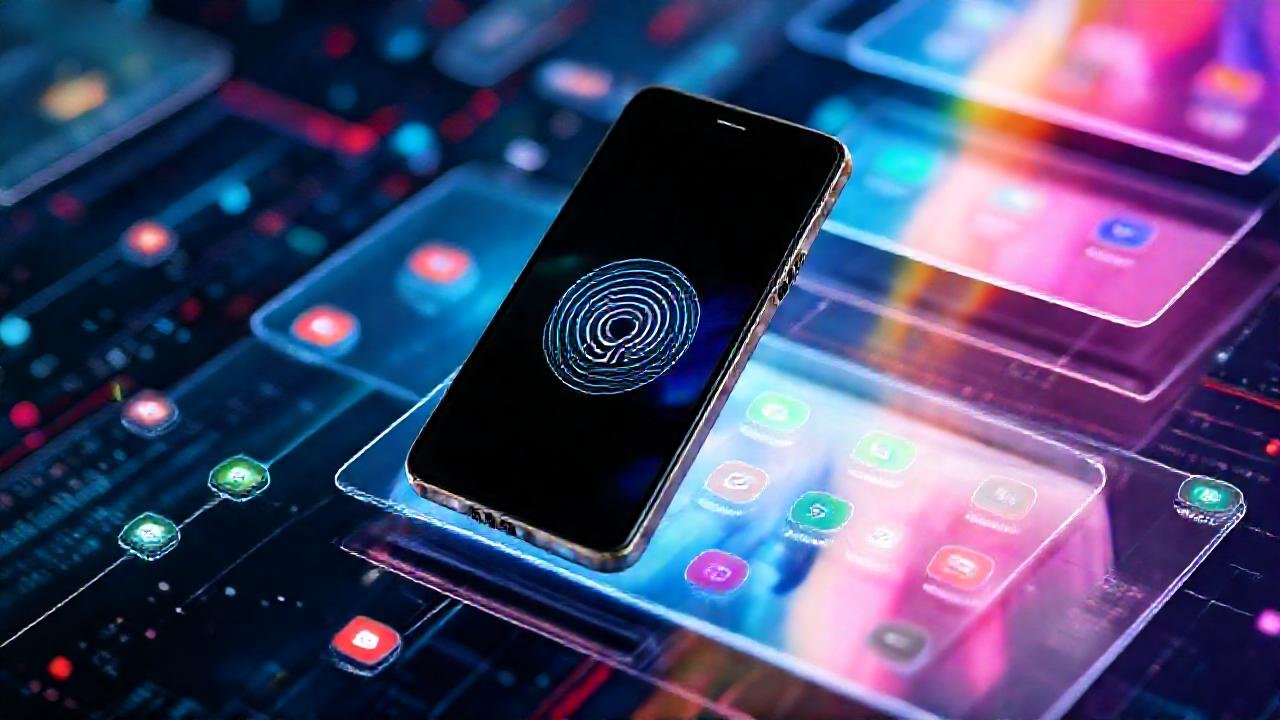 Un smartphone futurista y digitalizado