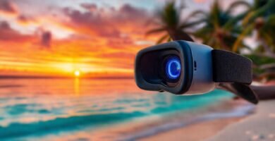 Realidad virtual sumerge en playa exótica