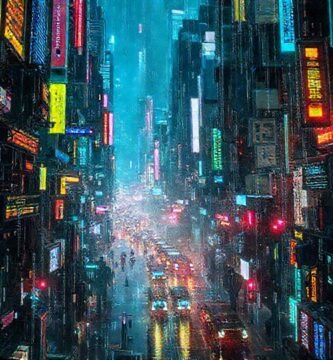 Ciudad cibernética: caos digital y luces