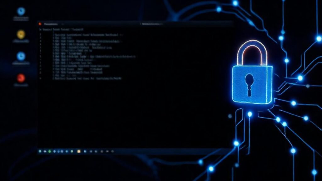 Linux seguro muestra datos abstractos