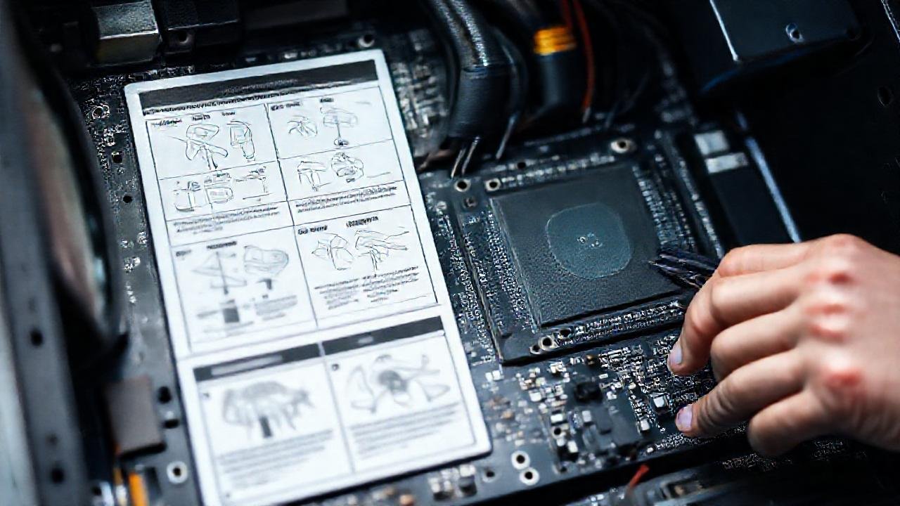 Técnico frustrado desmonta la placa base