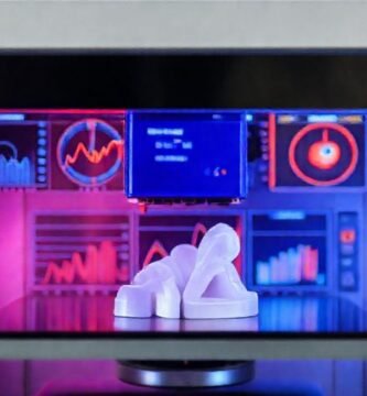 Impresora 3D moderna y profesionalmente visualizada