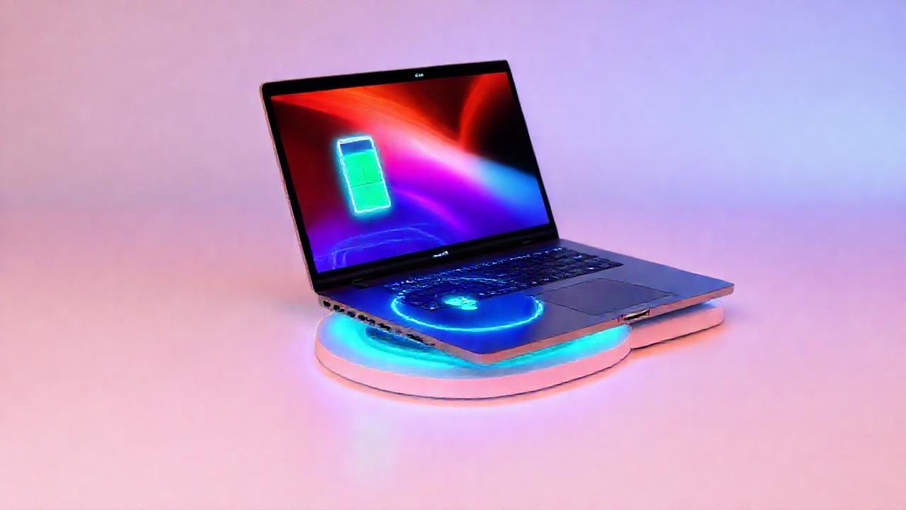 Una laptop futurista irradia tecnología elegante