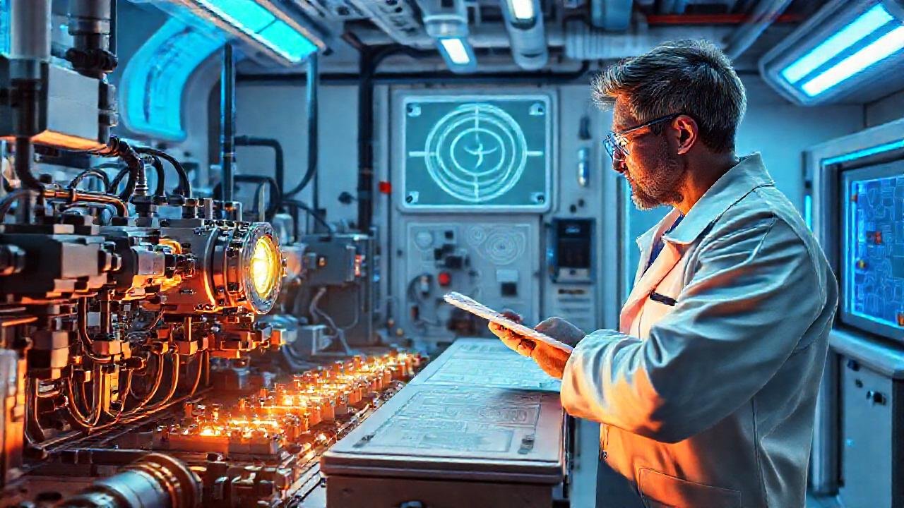 Laboratorio futurista analiza iones brillantes