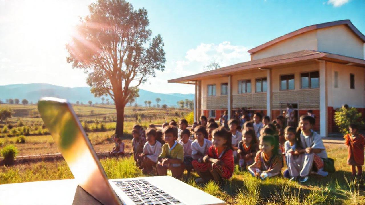Escuela rural, tecnología y esperanza brillan