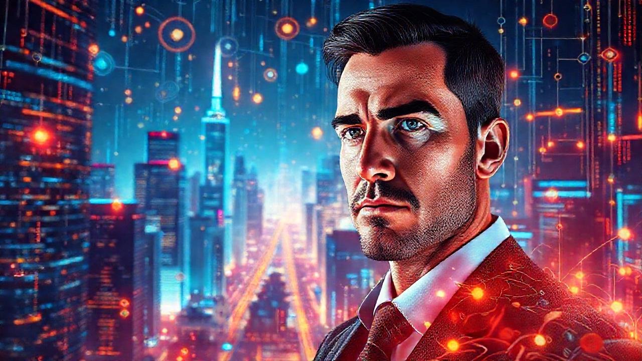 Un empresario moderno domina la economía digital