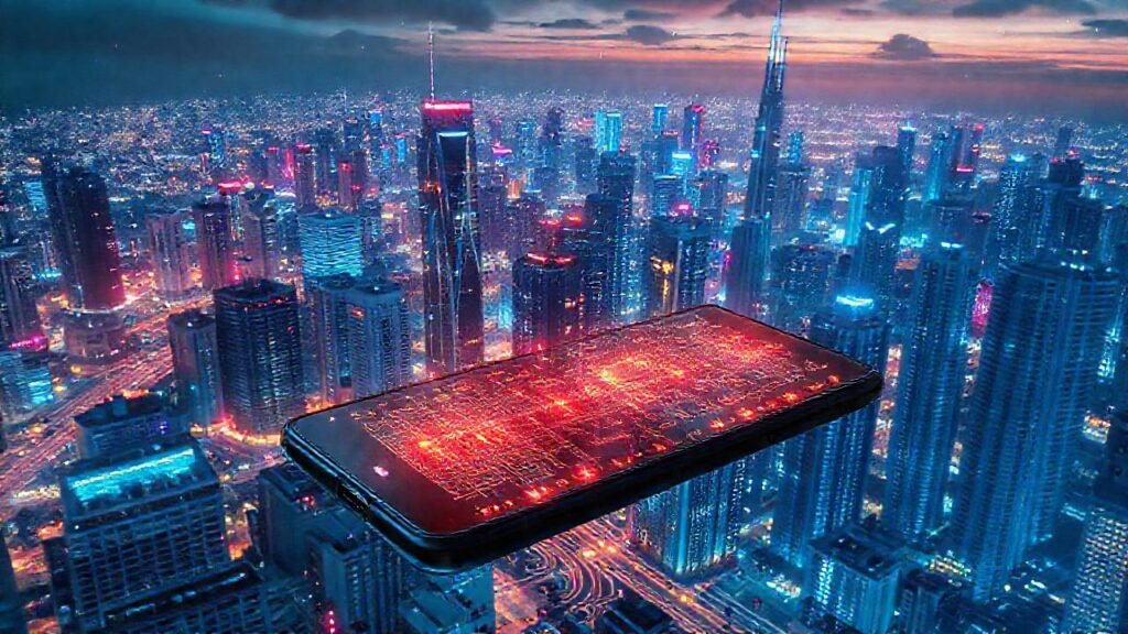 Ciudad futurista digital