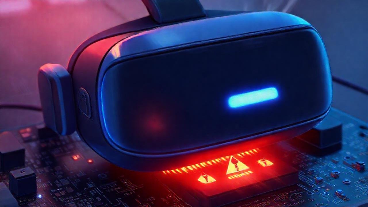 El casco VR sobrecalienta y brilla azul