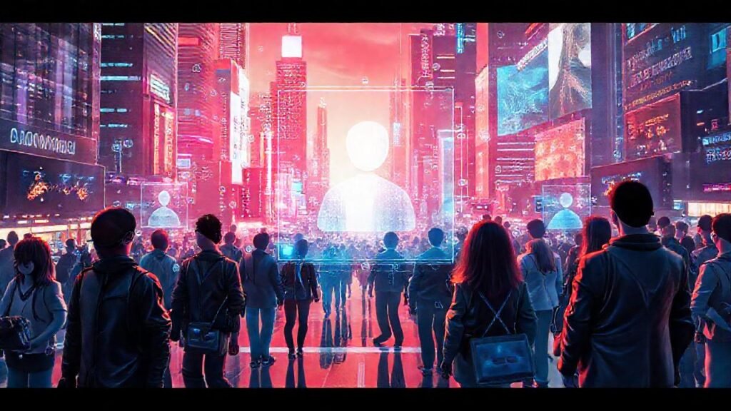 Ciudad futurista tecnológica