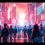 Ciudad futurista tecnológica