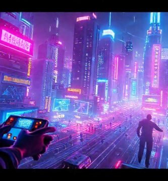 Ciudades futuristas brillan con energía digital