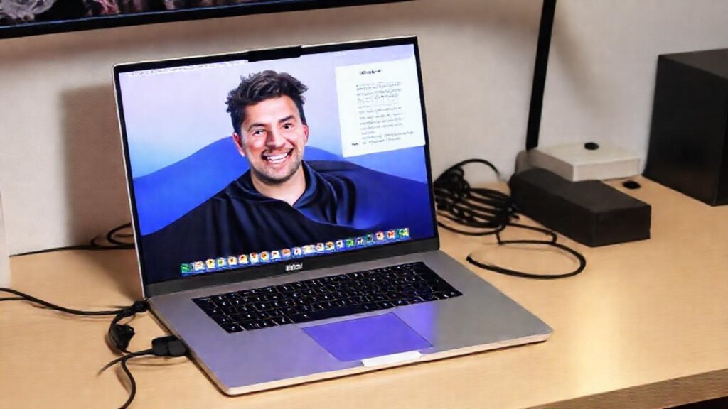 Un usuario feliz usa su Mac