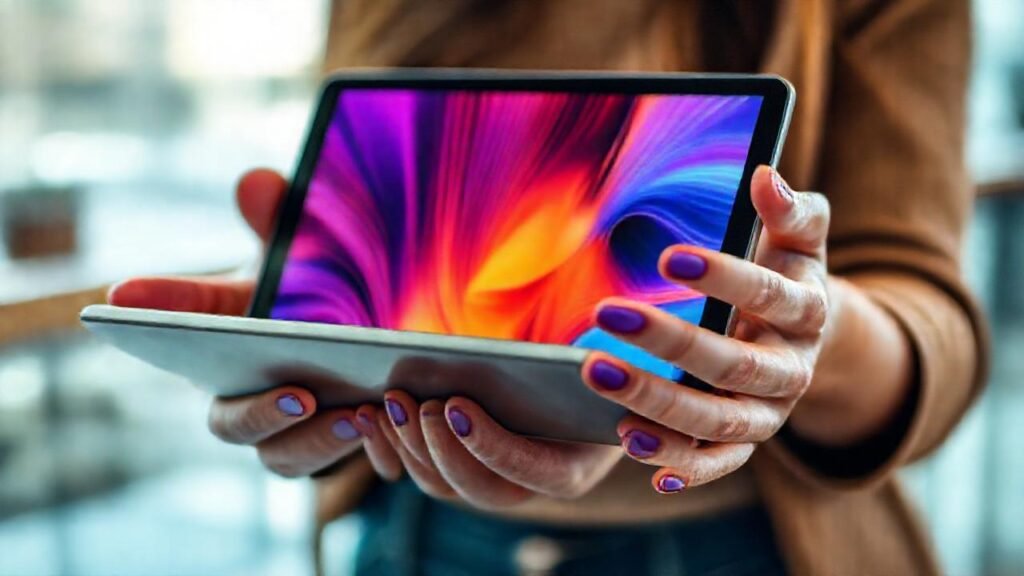 Tableta Android moderna: diseño elegante y vibrante