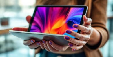 Tableta Android moderna: diseño elegante y vibrante