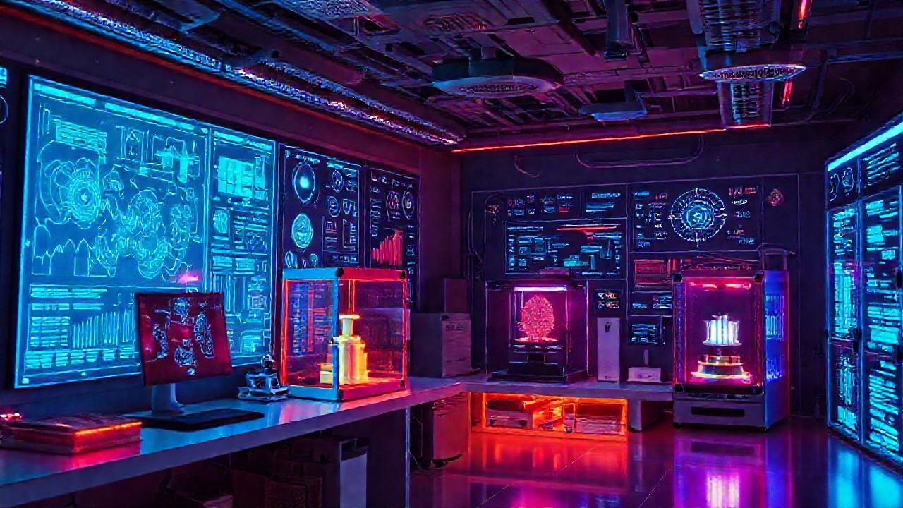 Laboratorio futurista analiza datos con IA