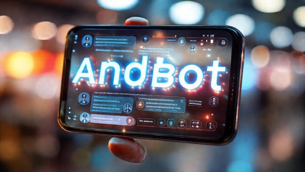 Android futurista: conexión digital optimista