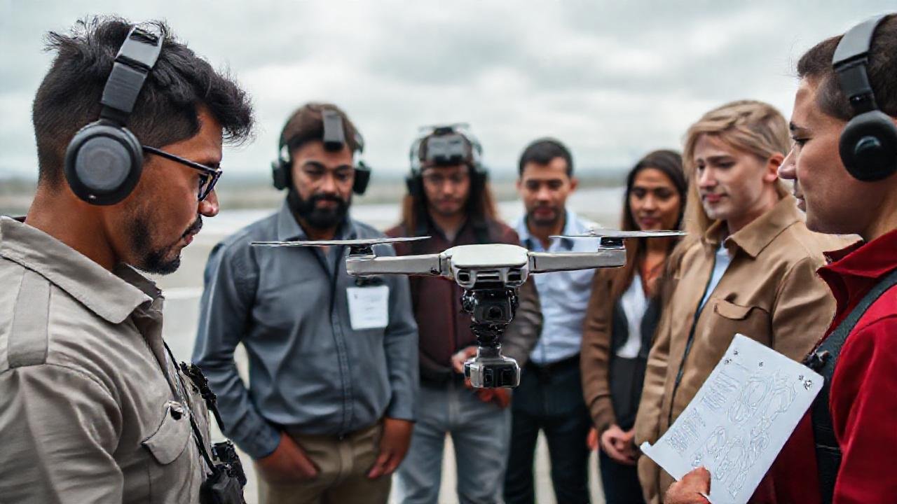 Entrenamiento de drones con seguridad profesional