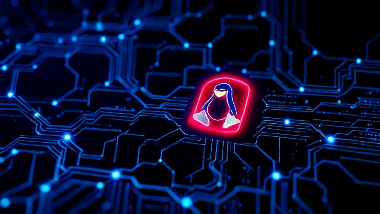 Red tecnológica azul brillante y segura