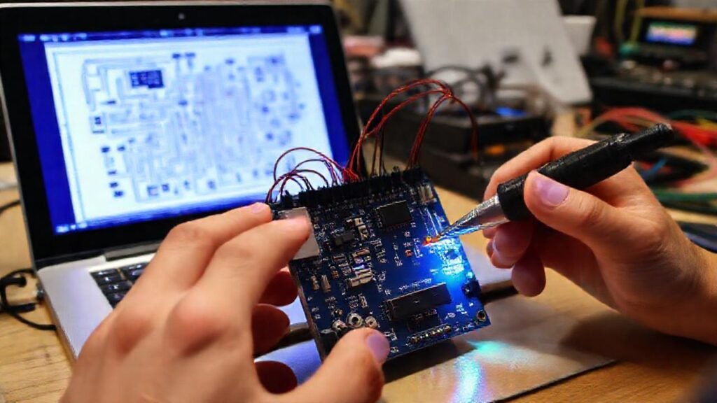 Arduino se construye con componentes electrónicos