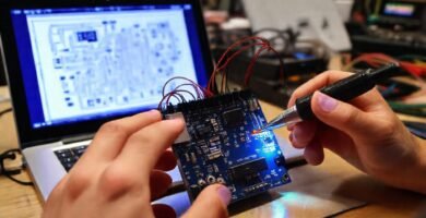 Arduino se construye con componentes electrónicos