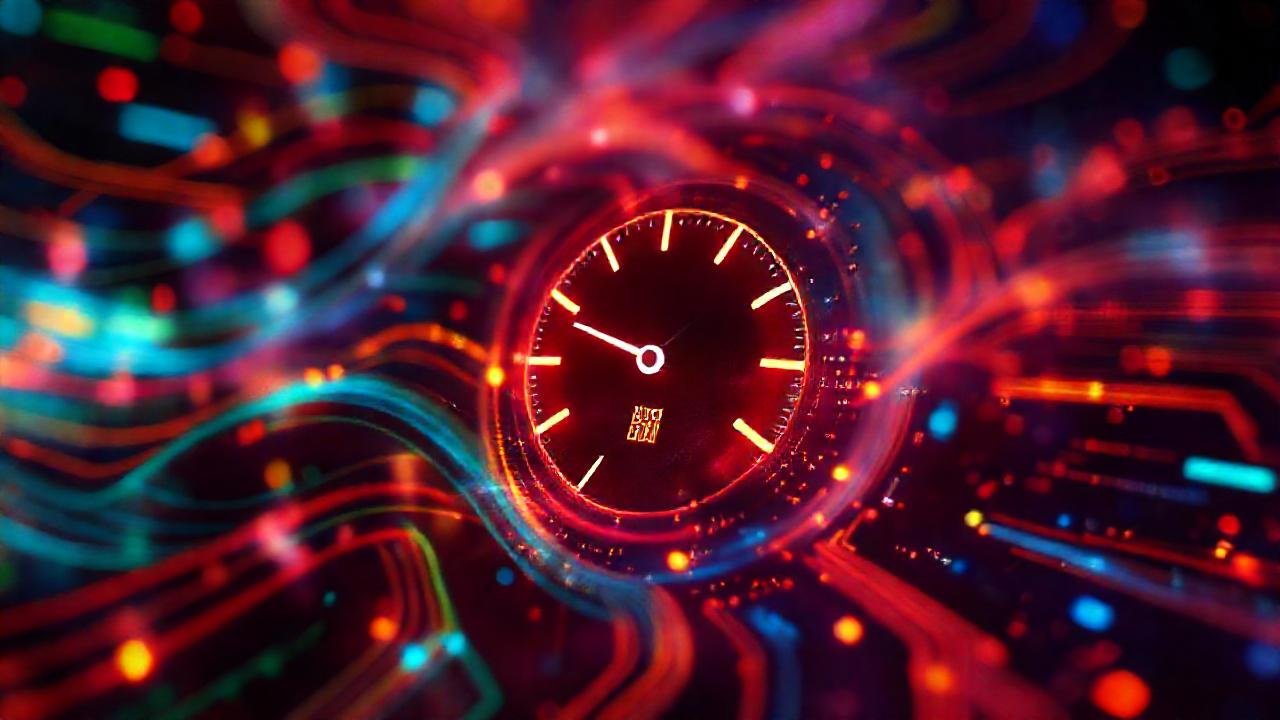 Tecnología futurista, datos en movimiento