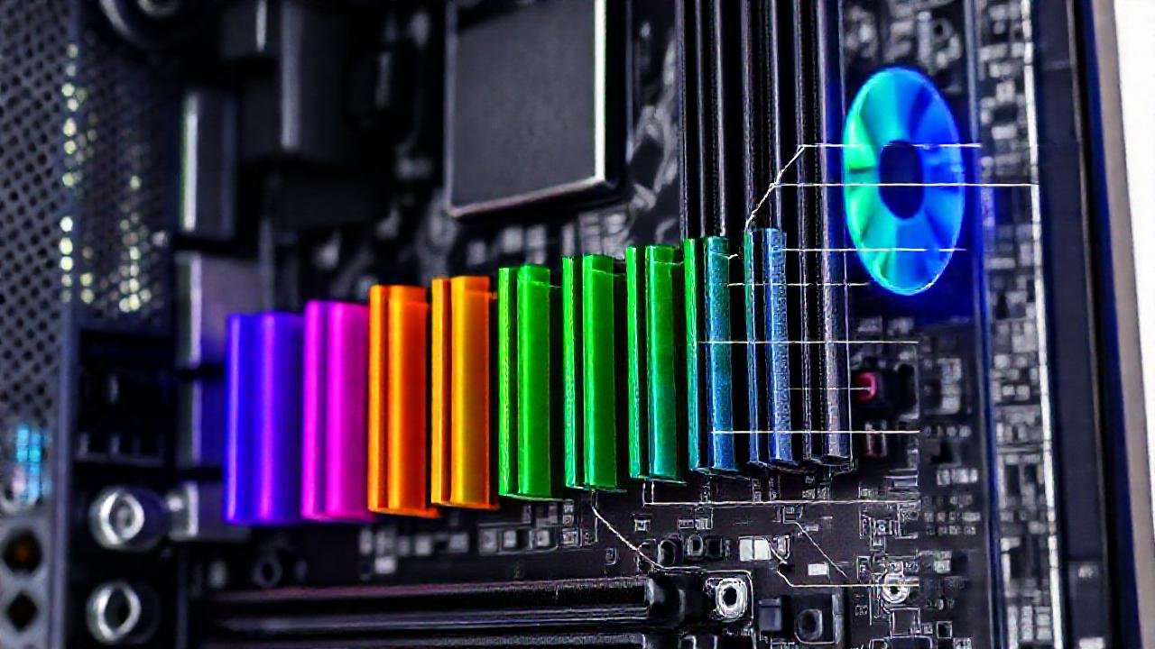 Placa base tecnológica, diseño informativo detallado