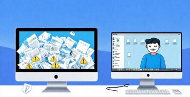 Un escritorio digital limpio y ordenado