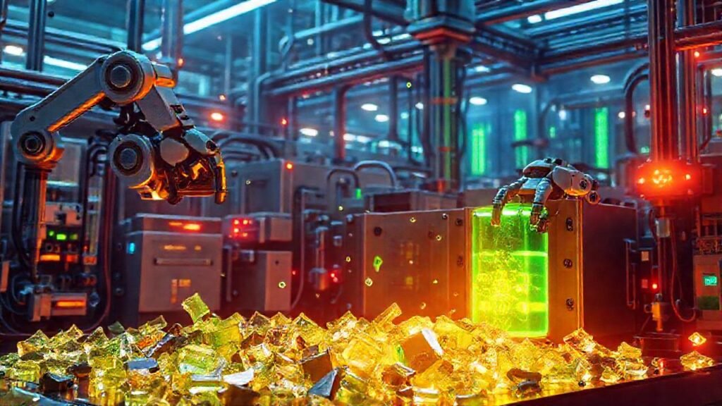 Planta futurista recicla energía con robots