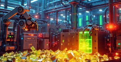 Planta futurista recicla energía con robots