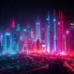 Ciudad futurista digital