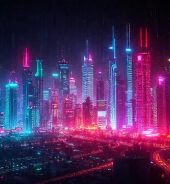 Ciudad futurista digital