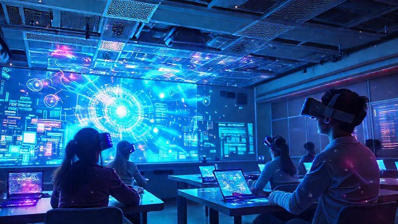 Clase futurista: aprendizaje digital interactivo