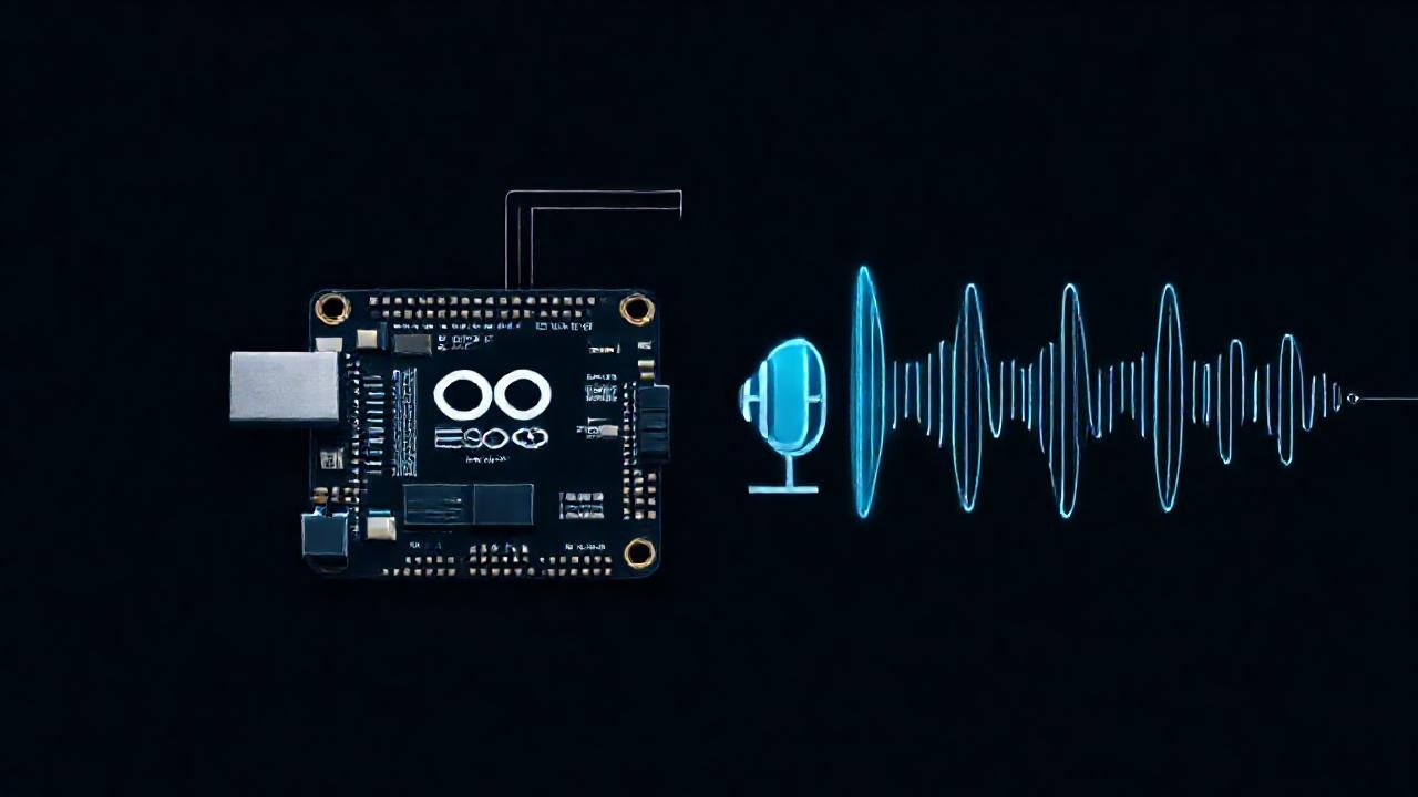 Placa ESP32 con visualización de audio