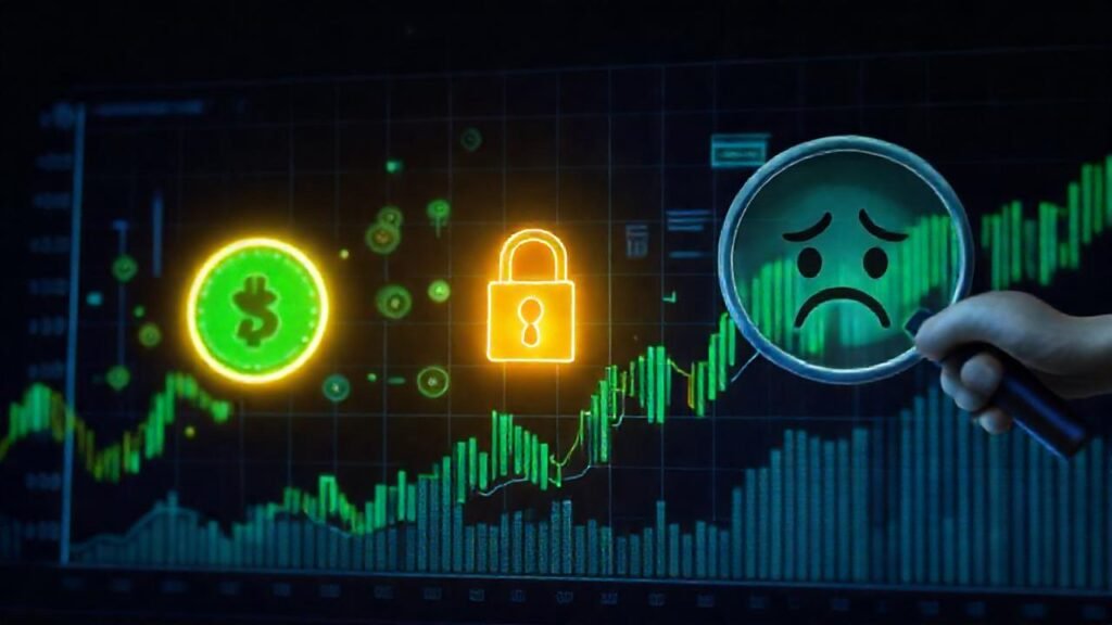 Gráfico cripto: seguridad digital y preocupación