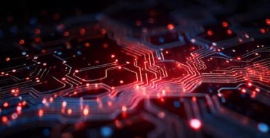 Interfaz digital futurista y misteriosa