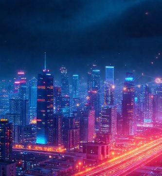 Ciudad futurista digital