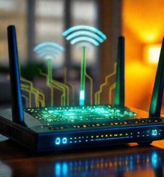 Un router moderno transmite señales inalámbricas